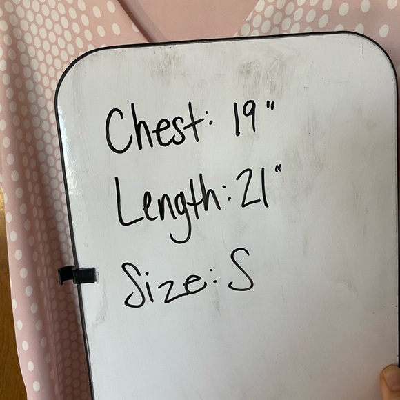 T Tahari Pink White Polka Dot Tank Blouse S - Picture 8 of 8